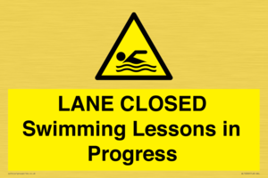 LANE CLOSED Swimming Lessons in Progress